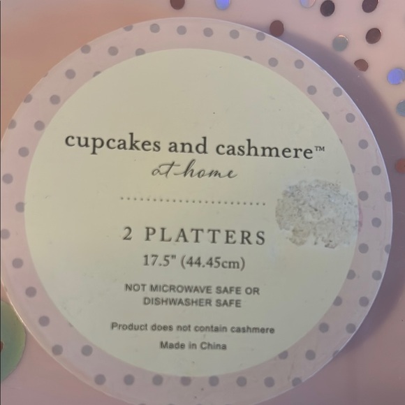 Pink Cupcake Serving PlatterSet of Two - Picture 2 of 3
